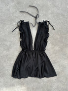 Vintage 2000s Lace Sheer Babydoll Satin Top - M - SYLK
