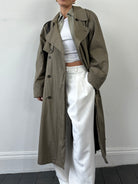 Yves Saint Laurent Pure Cotton Double Breasted Belted Trench Coat - XXL - SYLK