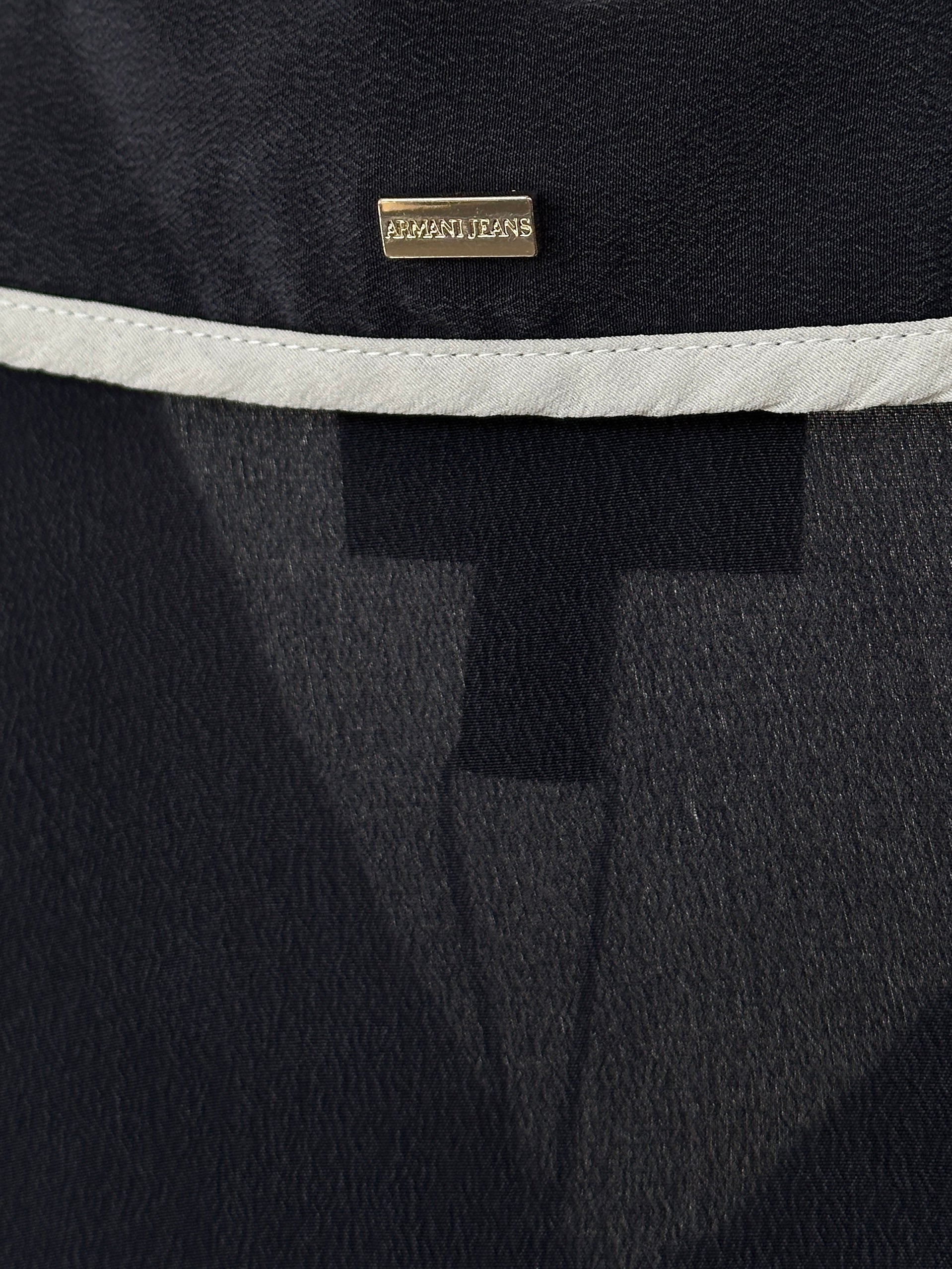 Armani Jeans silk pyjama shirt in size M, featuring a smooth, luxurious fabric and classic design.