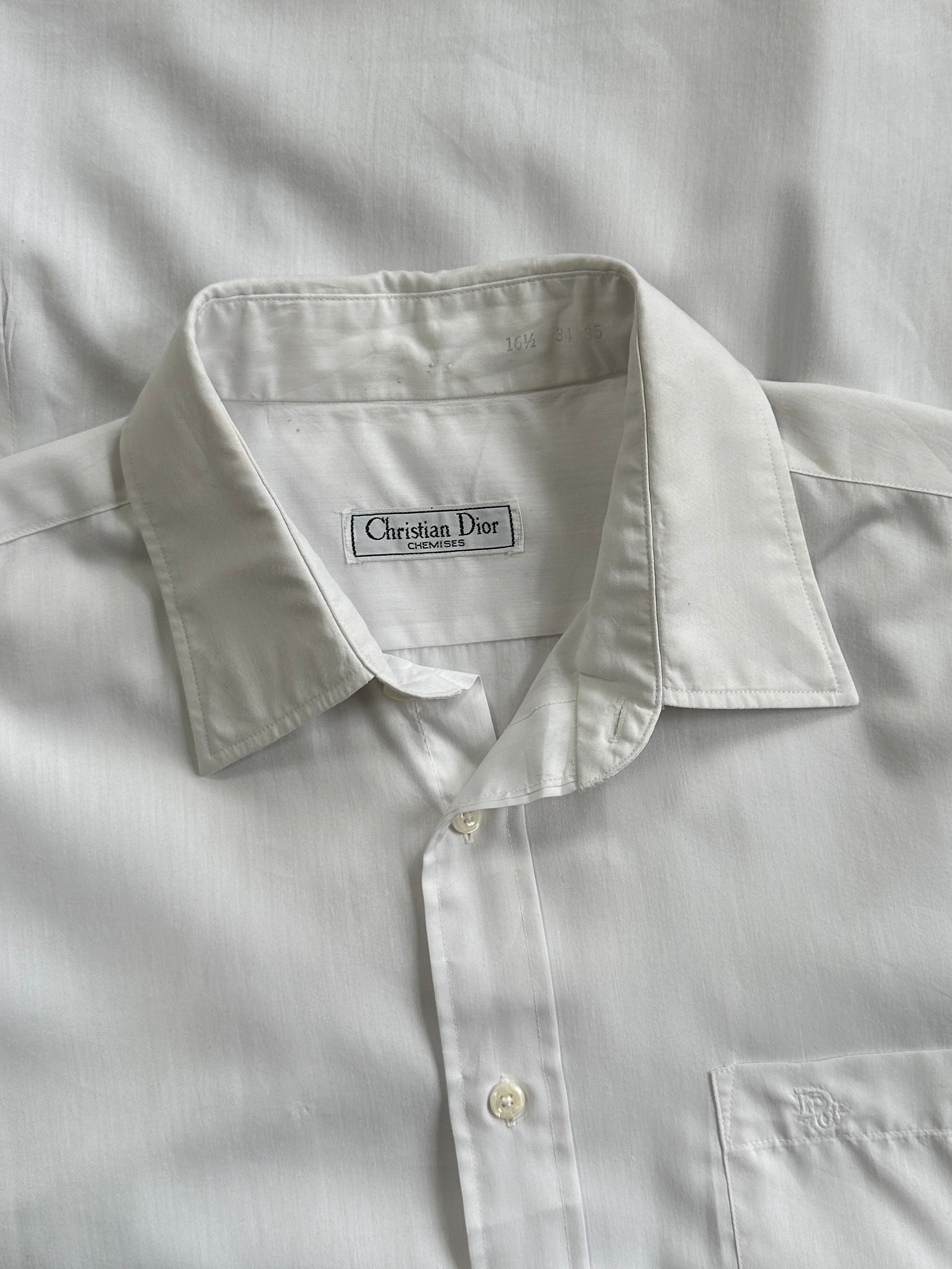 Christian Dior cotton logo shirt in size large, featuring a classic design with the Dior branding on the front.