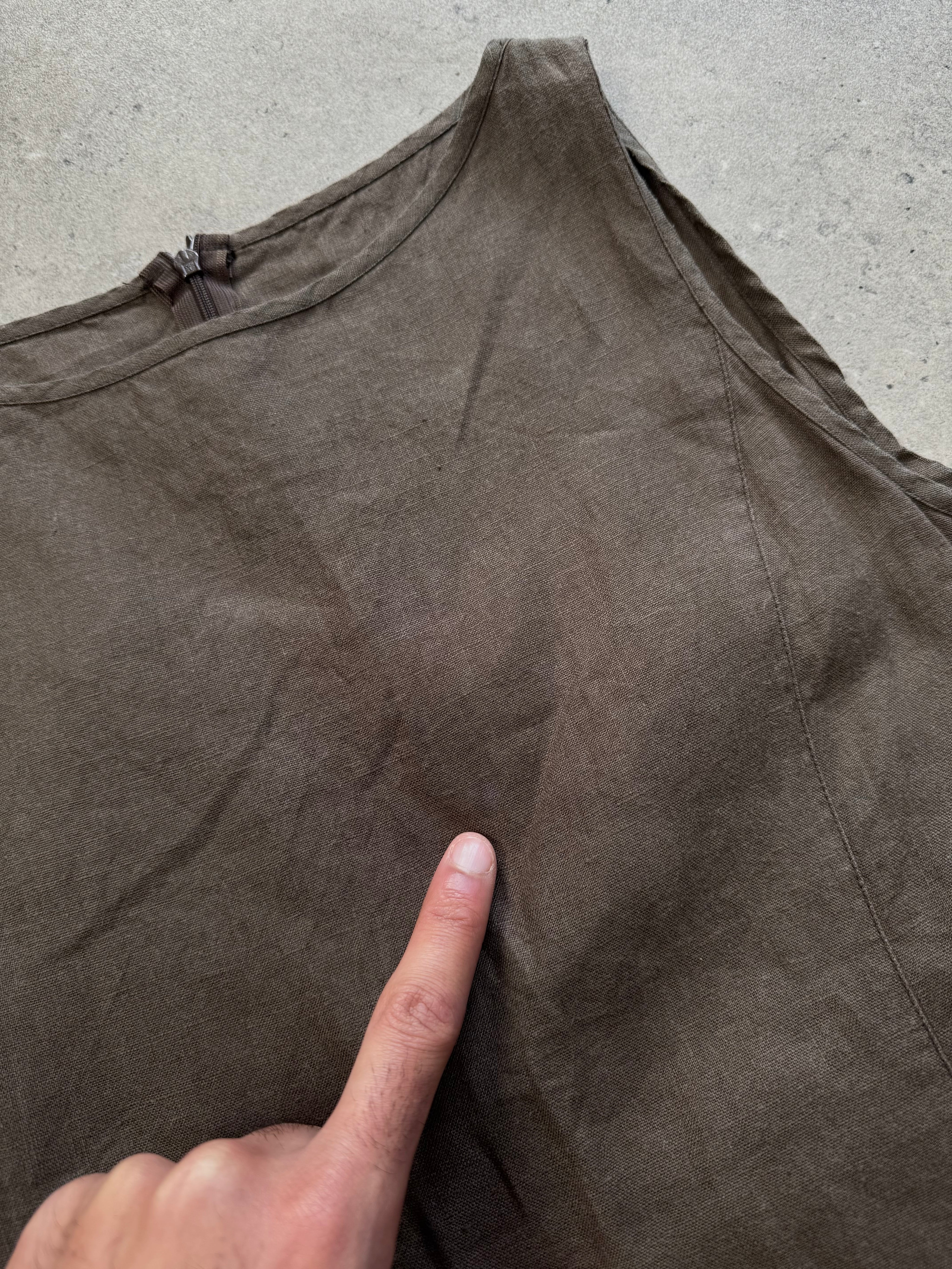 Armani Jeans 1990s Pure Linen Midi Sleeveless Dress - M - SYLK