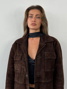 Rental Versace Suede Logo Jacket - SYLK