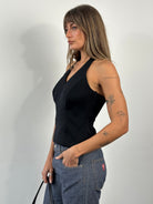 Vintage 2000s Structured Halterneck Top - SYLK