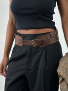 DKNY Jeans 2000s Leather Chunky Utility Belt Bag - W31-33 - SYLK