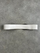 Vintage 1990s Chrome Chunky Leather Belt - W27-34 - SYLK