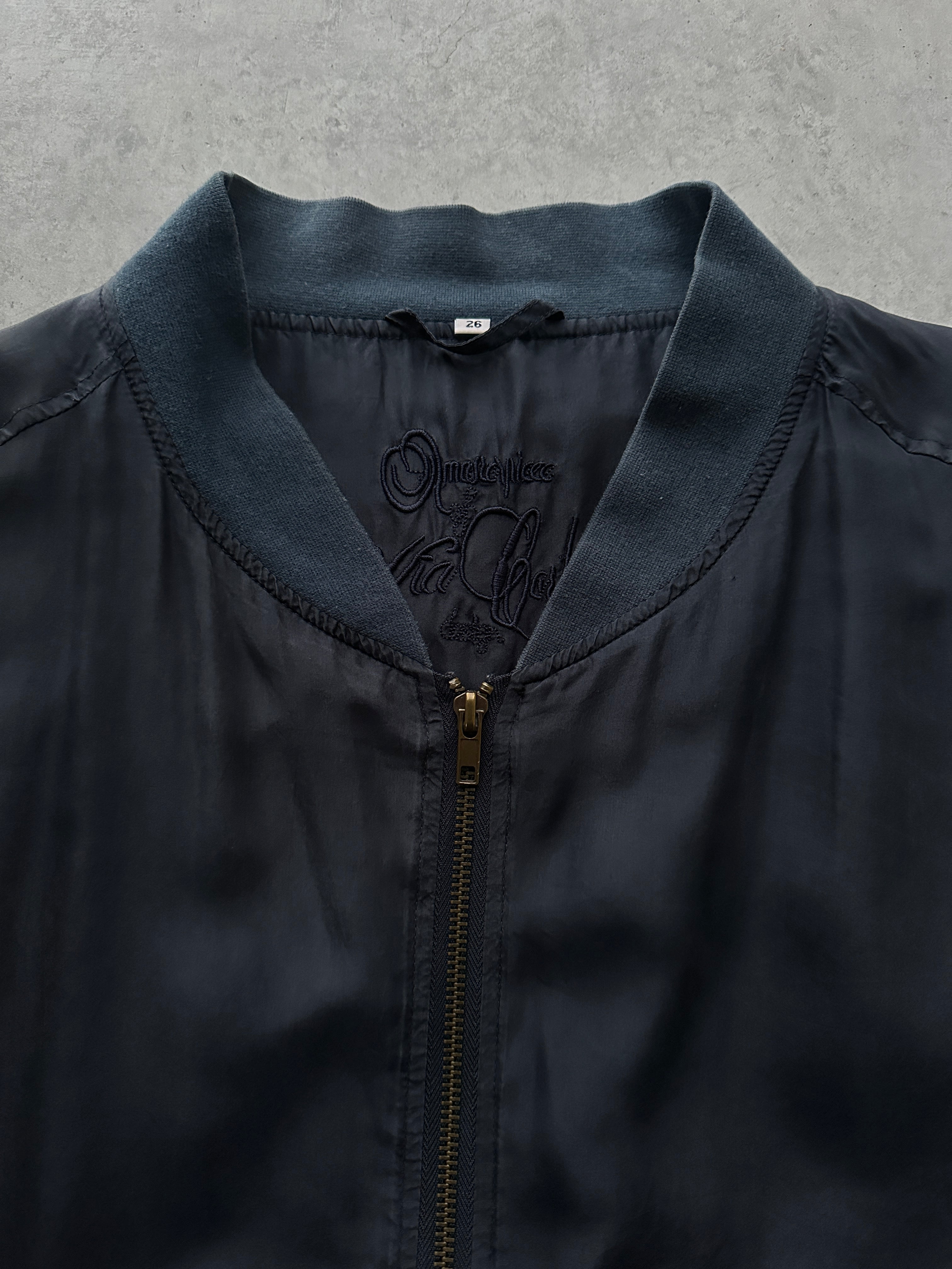 Italian Vintage 1990s Pure Silk Bomber Jacket - XL - SYLK