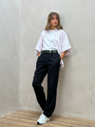 $$$ Yves Saint Laurent Wool High Waisted Straight Leg Trousers - W34 - SYLK