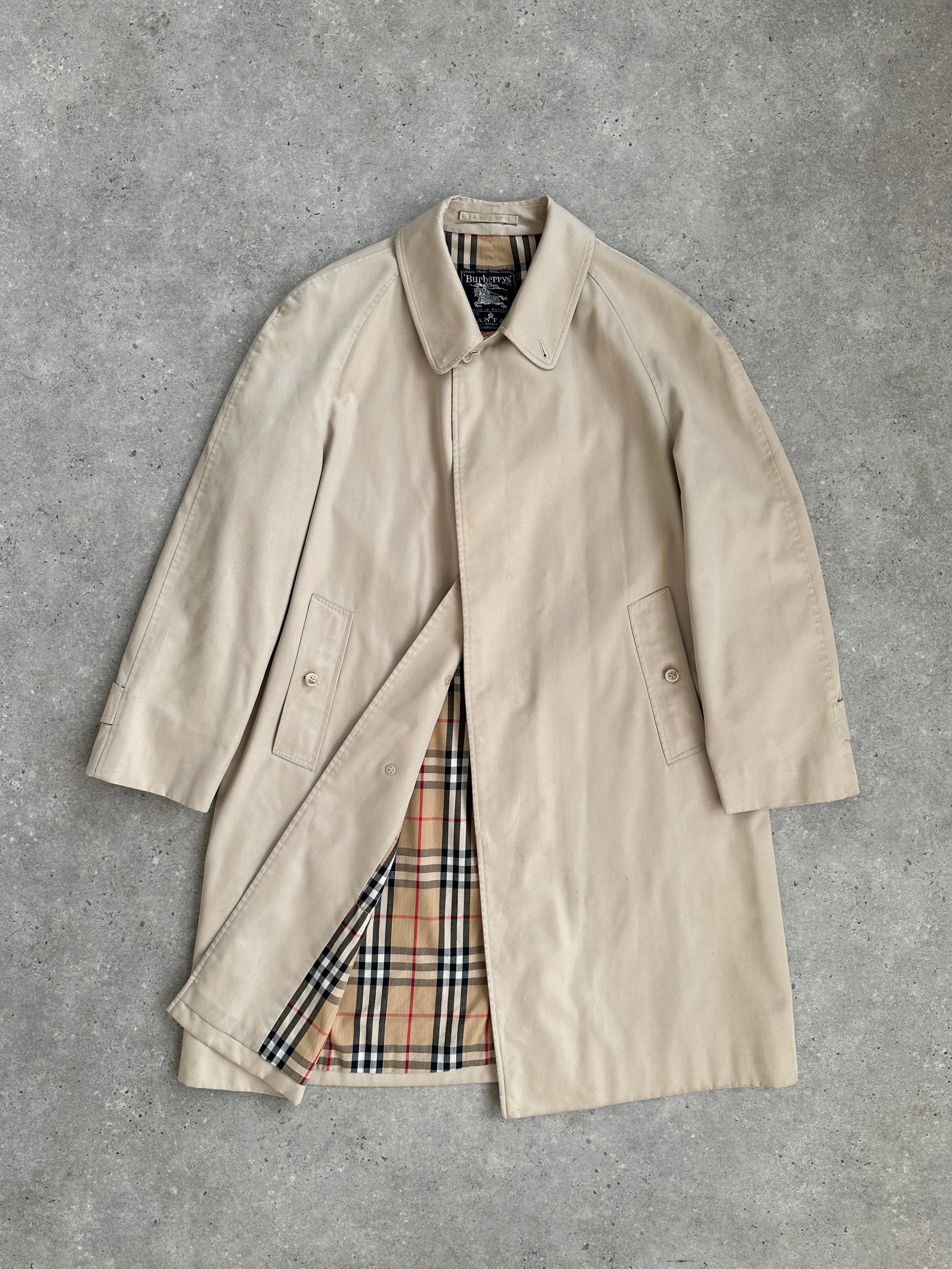 Burberrys 80s Cotton Trench Coat - XL - SYLK