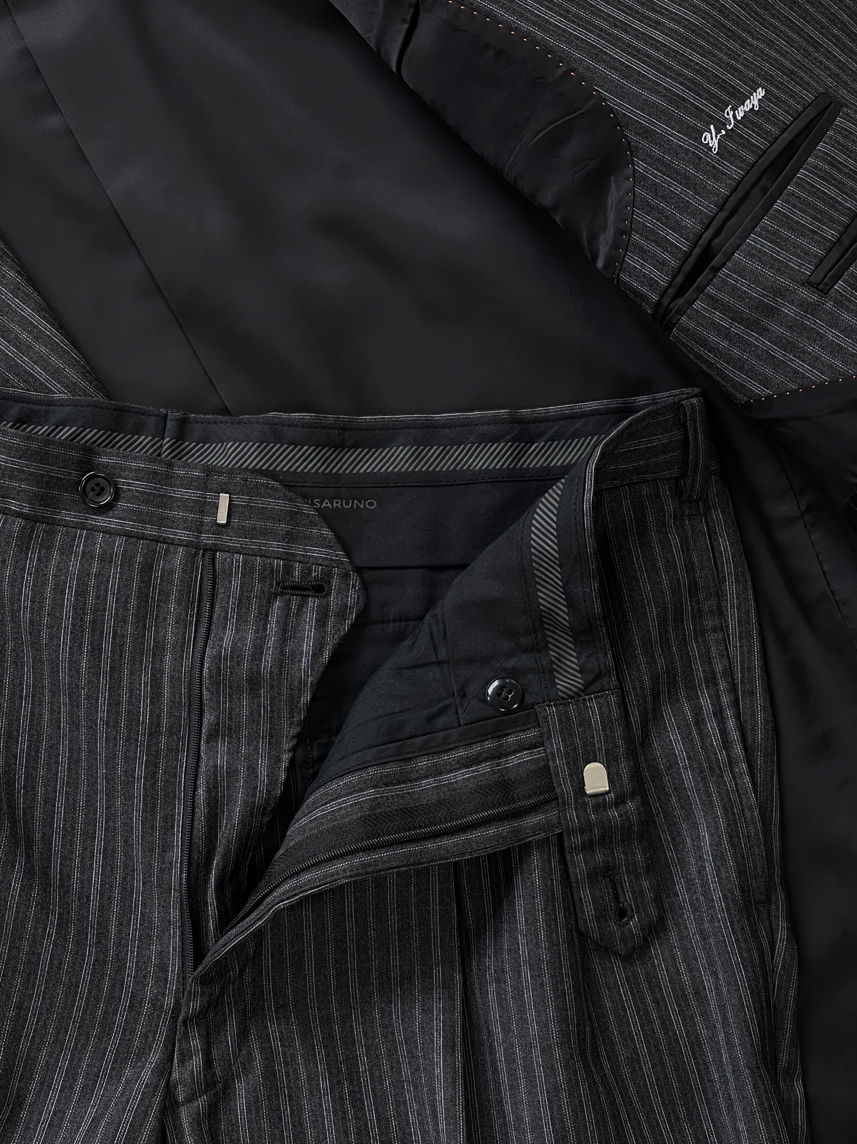 Loro Piana x Visaruno 2000s Pure Wool Stripe Suit - 40R/W32 - SYLK