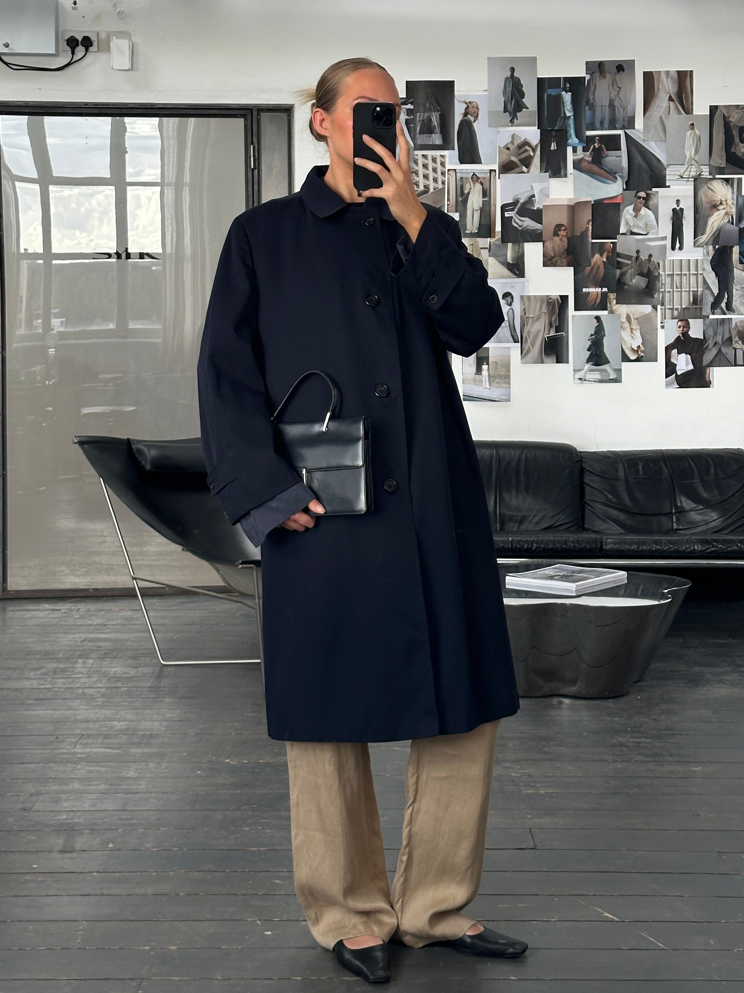 Aquascutum 1990s Pure Wool Trench Coat - XL