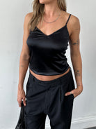 Guess Stretch Spaghetti Cami Top - S - SYLK