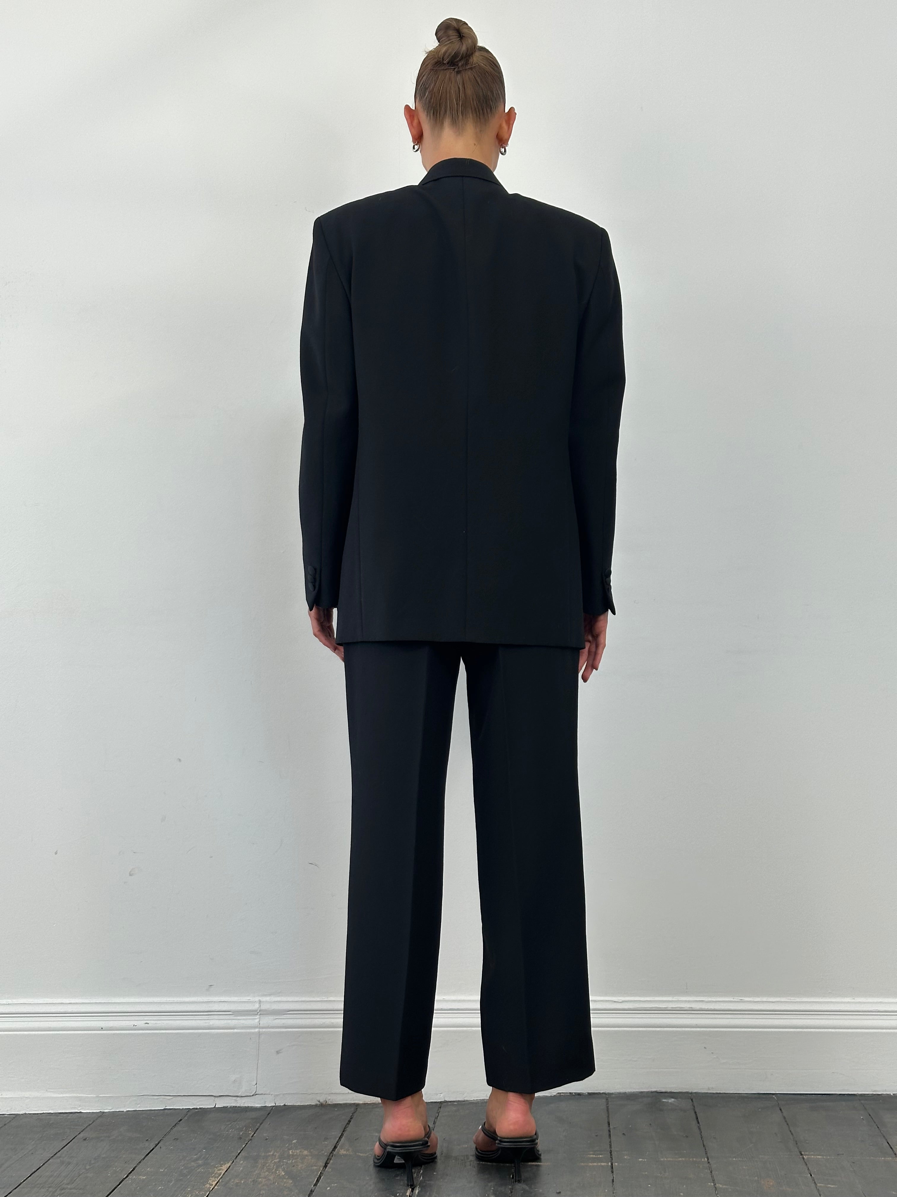Italian Vintage Tuxedo Pure Wool Single Button Suit - 40R/W32 - SYLK