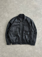 Vintage Leather Bomber Jacket - XL - SYLK