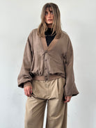 Vintage Pure Silk Bomber Jacket - XL - SYLK