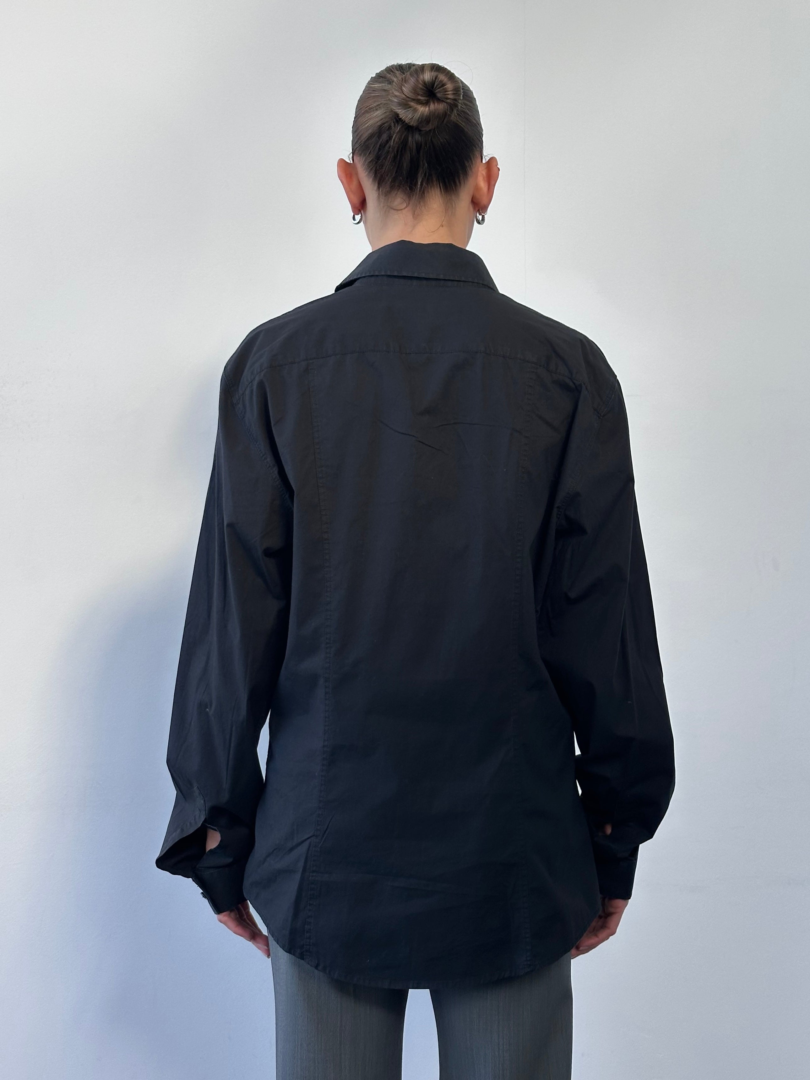 Armani Jeans cotton logo shirt in size L/XL, featuring a classic design with the brand's signature logo on the front.