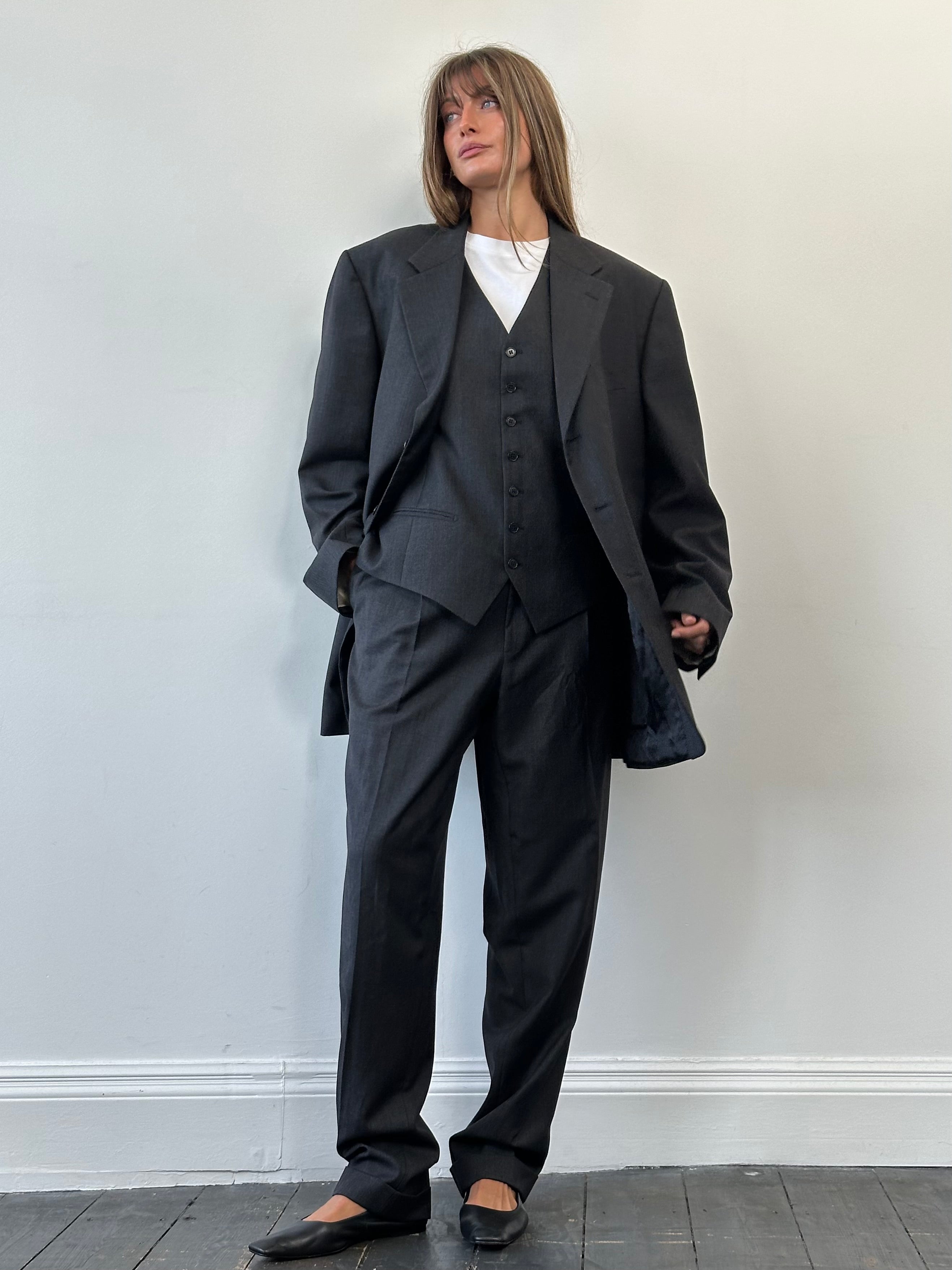 Pal Zileri Pure Wool Single Breasted Three Piece Suit - 46R/W34 - SYLK