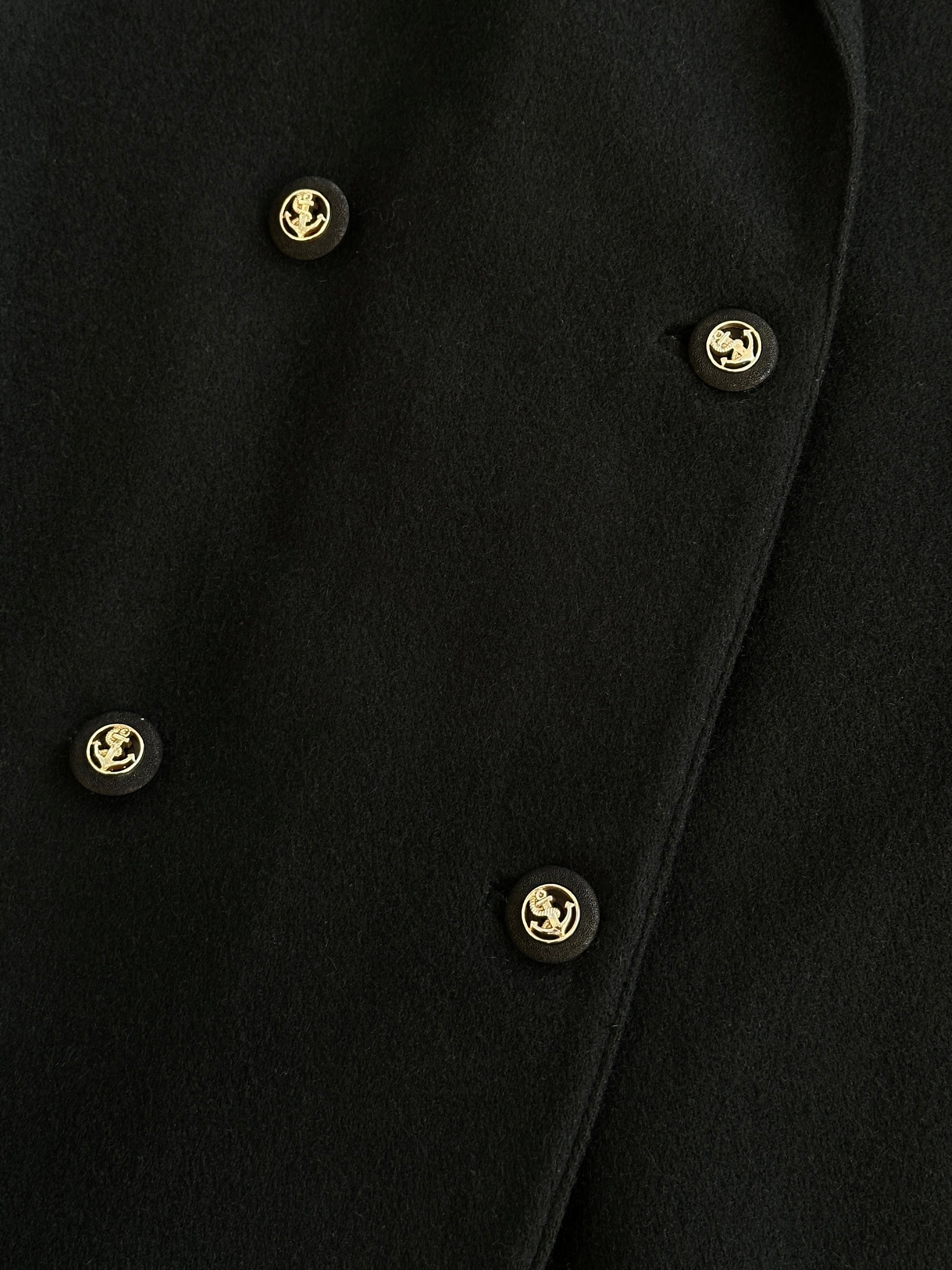Christian Dior brushed wool double-breasted blazer with bespoke buttons, in size L, tailored fit and classic style.