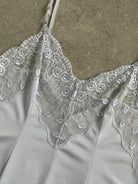 Vintage 1990s Lace Sheer Mini Slip Dress - S - SYLK