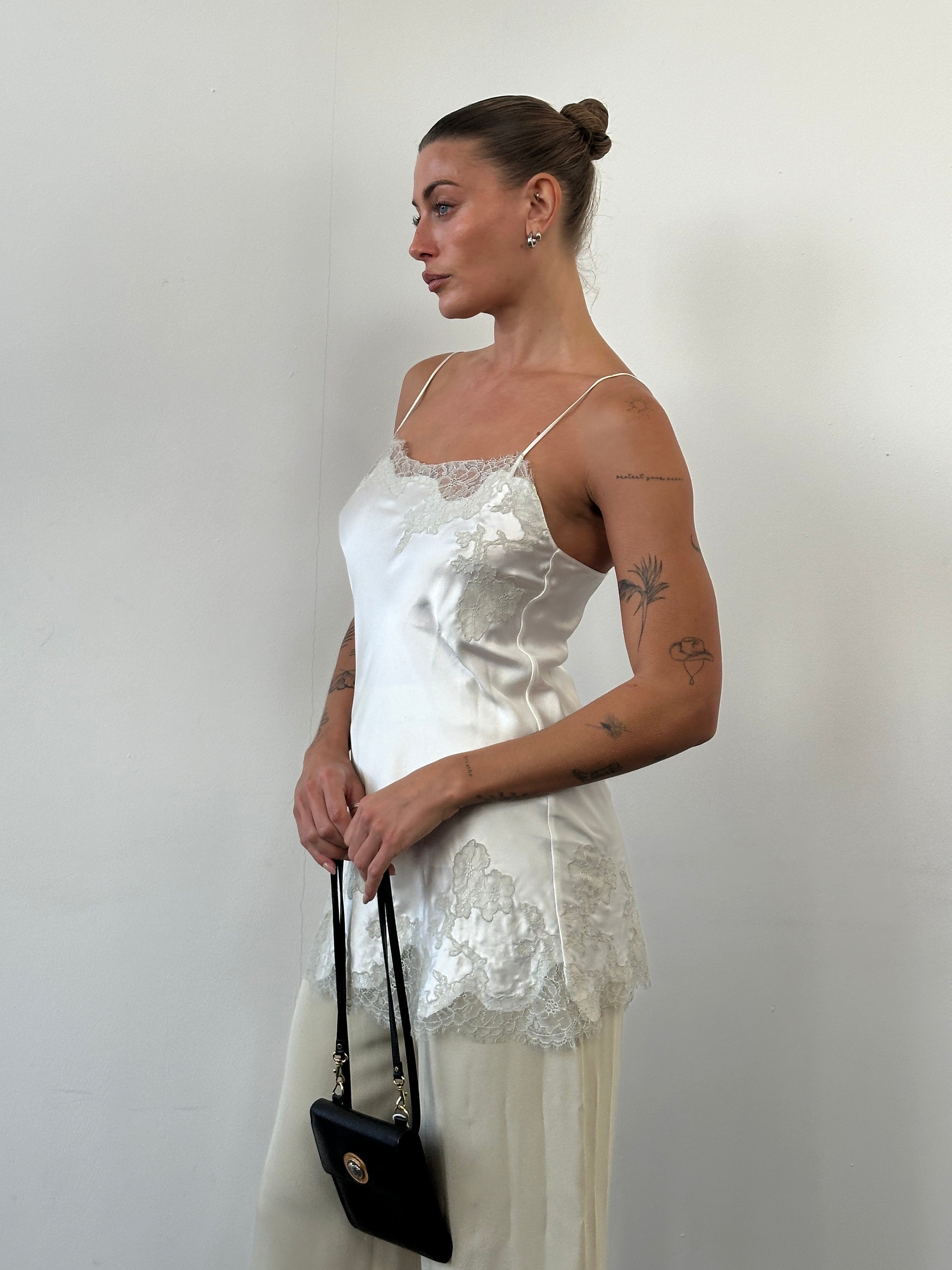 Victoria’s Secret 2000s Lace Satin Slip Dress - S/M - SYLK