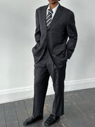 Loro Piana x Visaruno 2000s Pure Wool Stripe Suit - 40R/W32 - SYLK