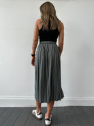 British Vintage Stripe Maxi Skirt - W26 - SYLK