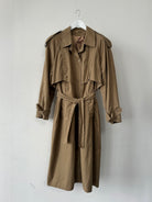 Vintage Pure Cotton Single Breasted Belted Trench Coat - L - SYLK