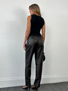 Jaeger 90s Straight Leg Leather Trousers - W30 - SYLK