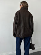 Vintage Leather Bomber Jacket - XL - SYLK