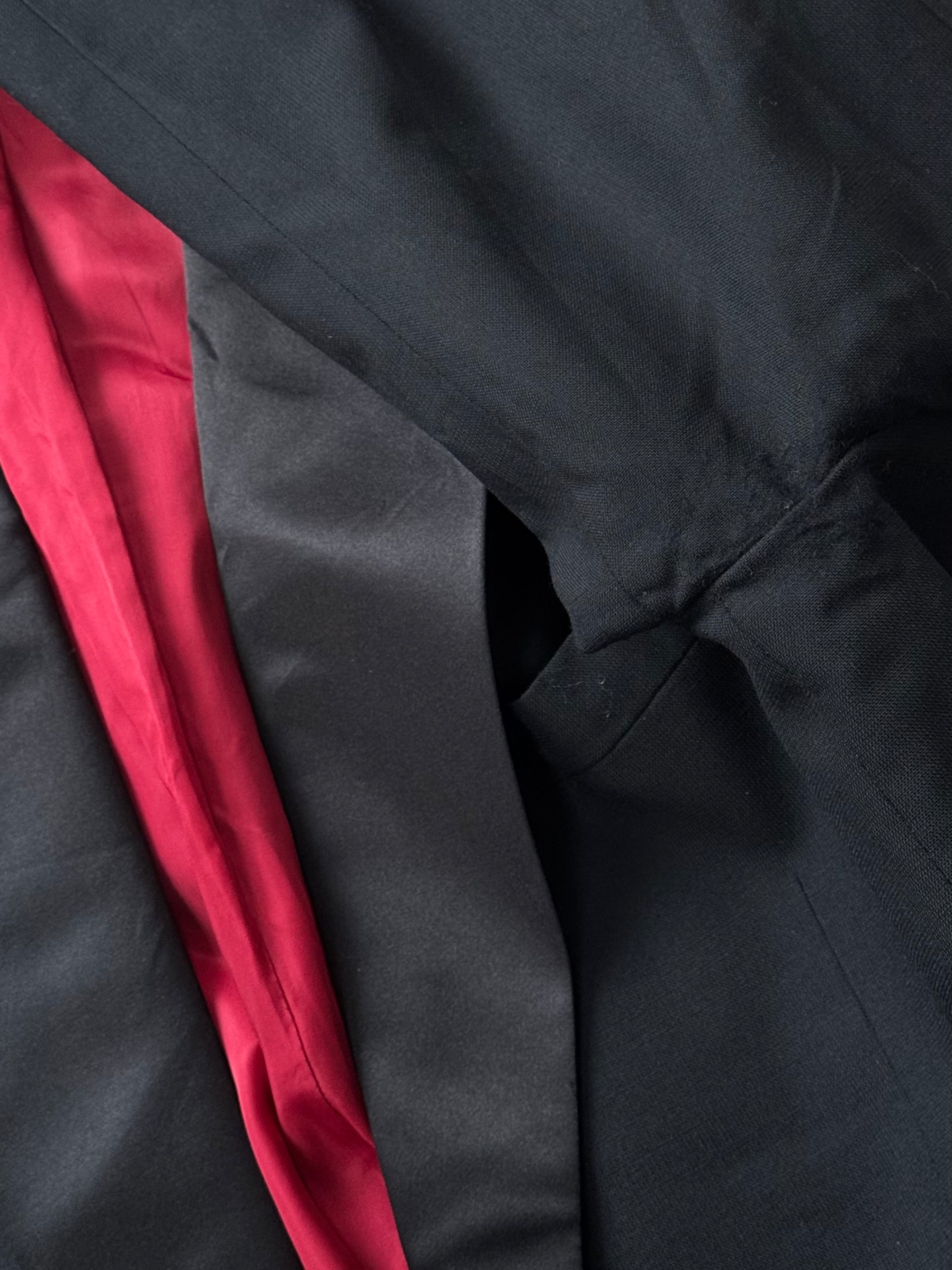 Yves Saint Laurent 1990s pure wool tuxedo blazer, 38R/M, tailored black blazer with satin lapels and classic fit.