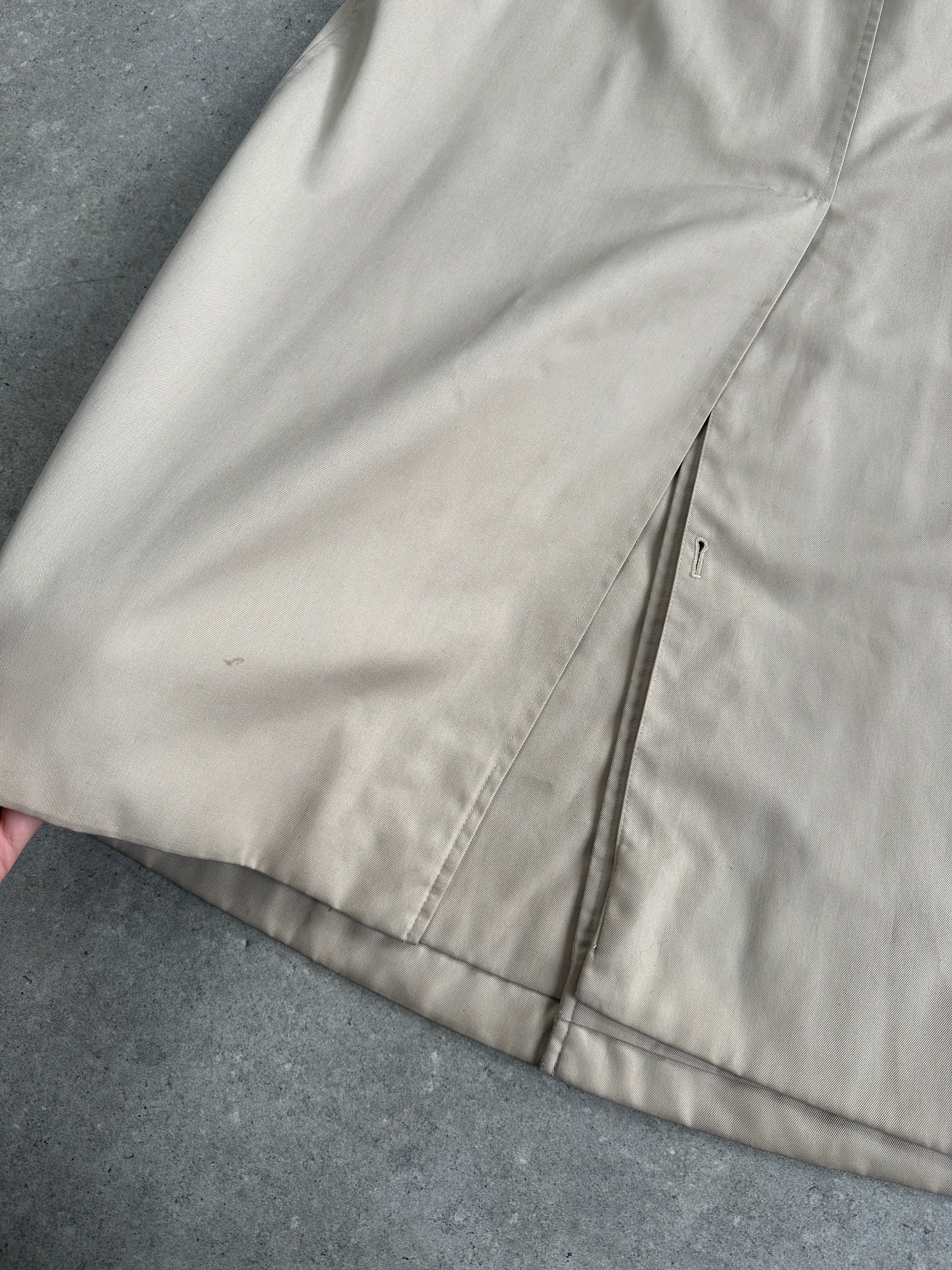 Burberrys 80s Cotton Trench Coat - XL - SYLK