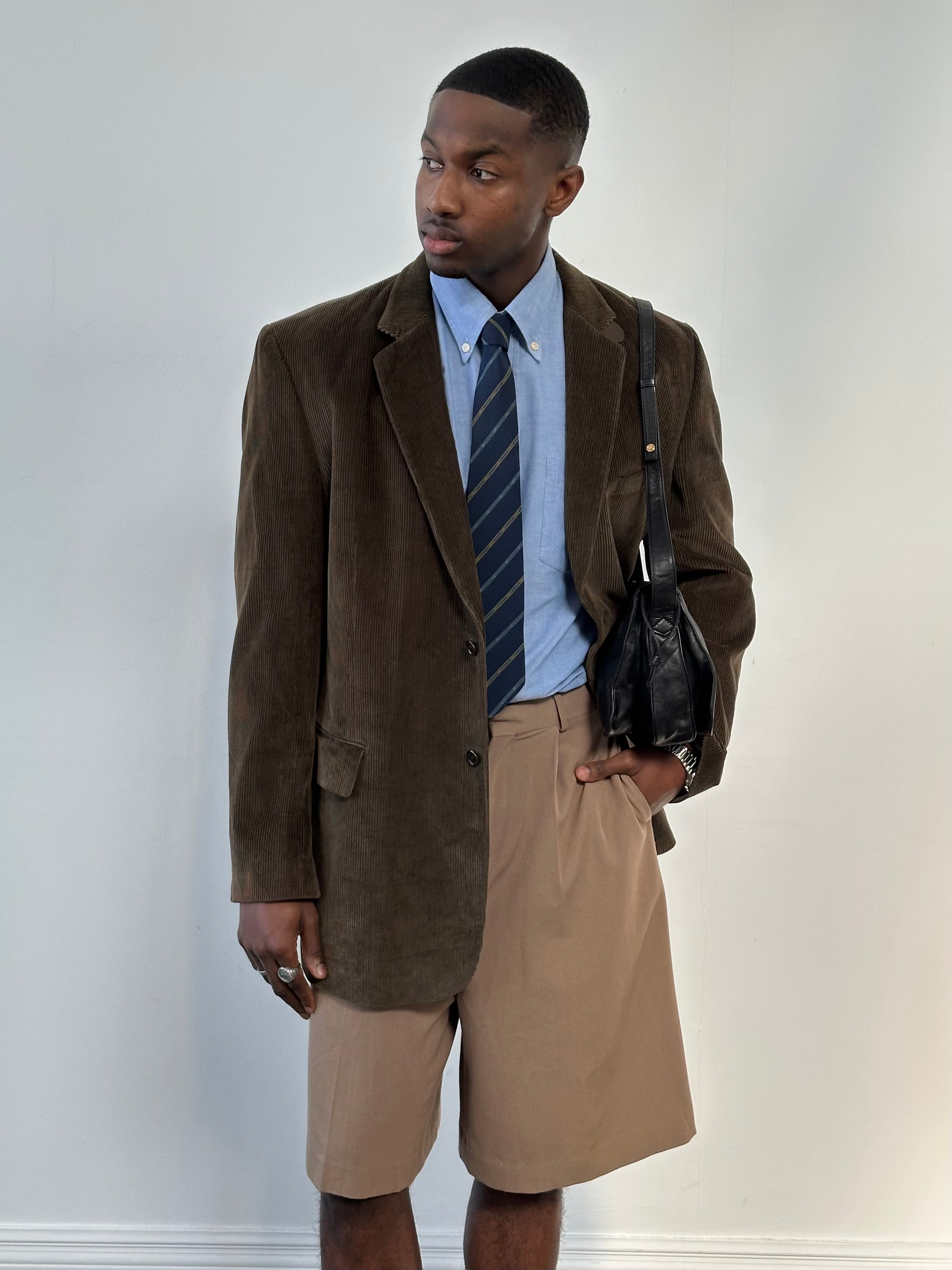 Vintage 2000s Corduroy Single Breasted Blazer - XL