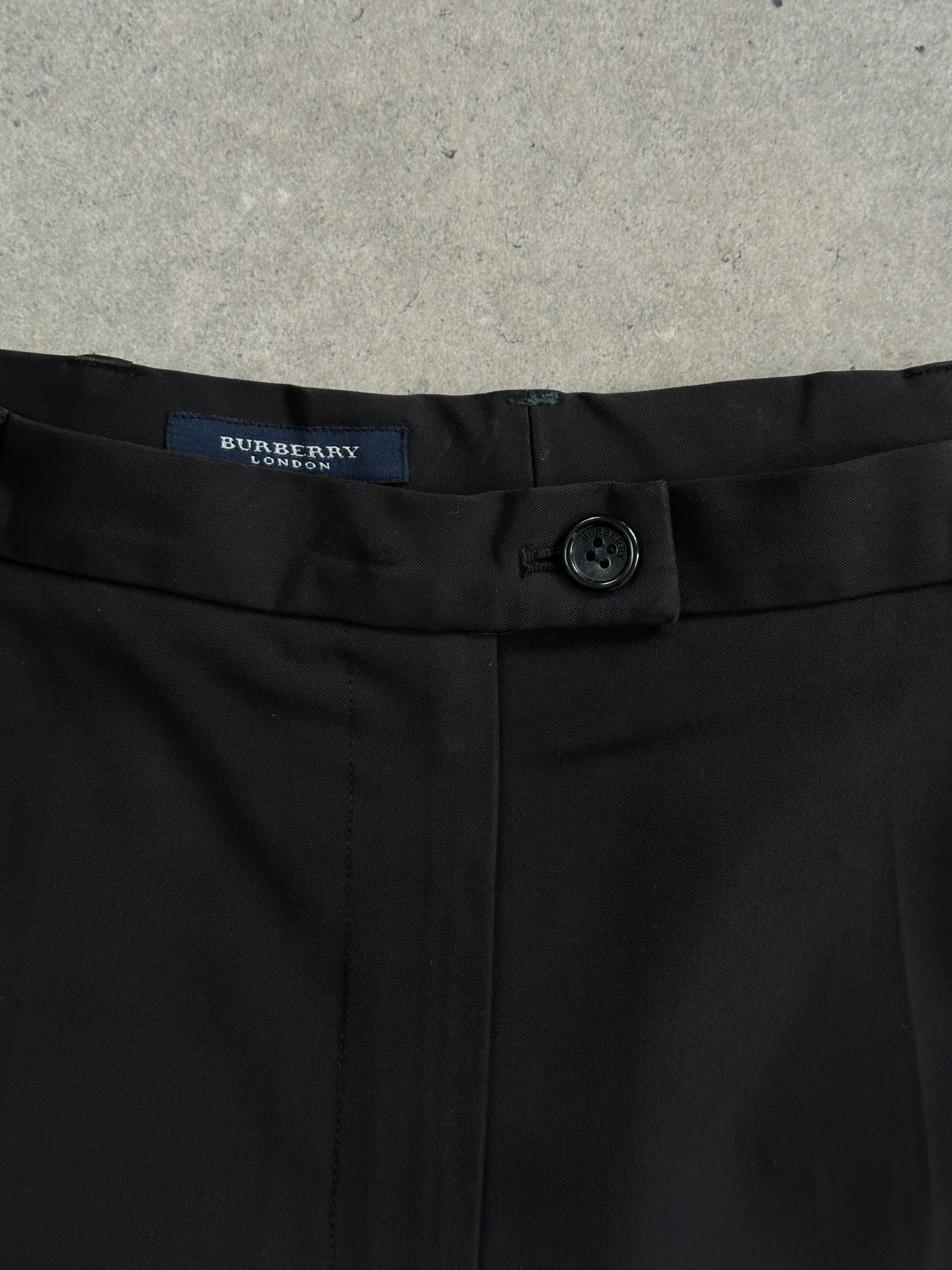 Burberry High Waisted Straight Leg Trousers - W30 - SYLK