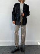 Vintage Oversized Lapel Double Breasted Blazer - L - SYLK