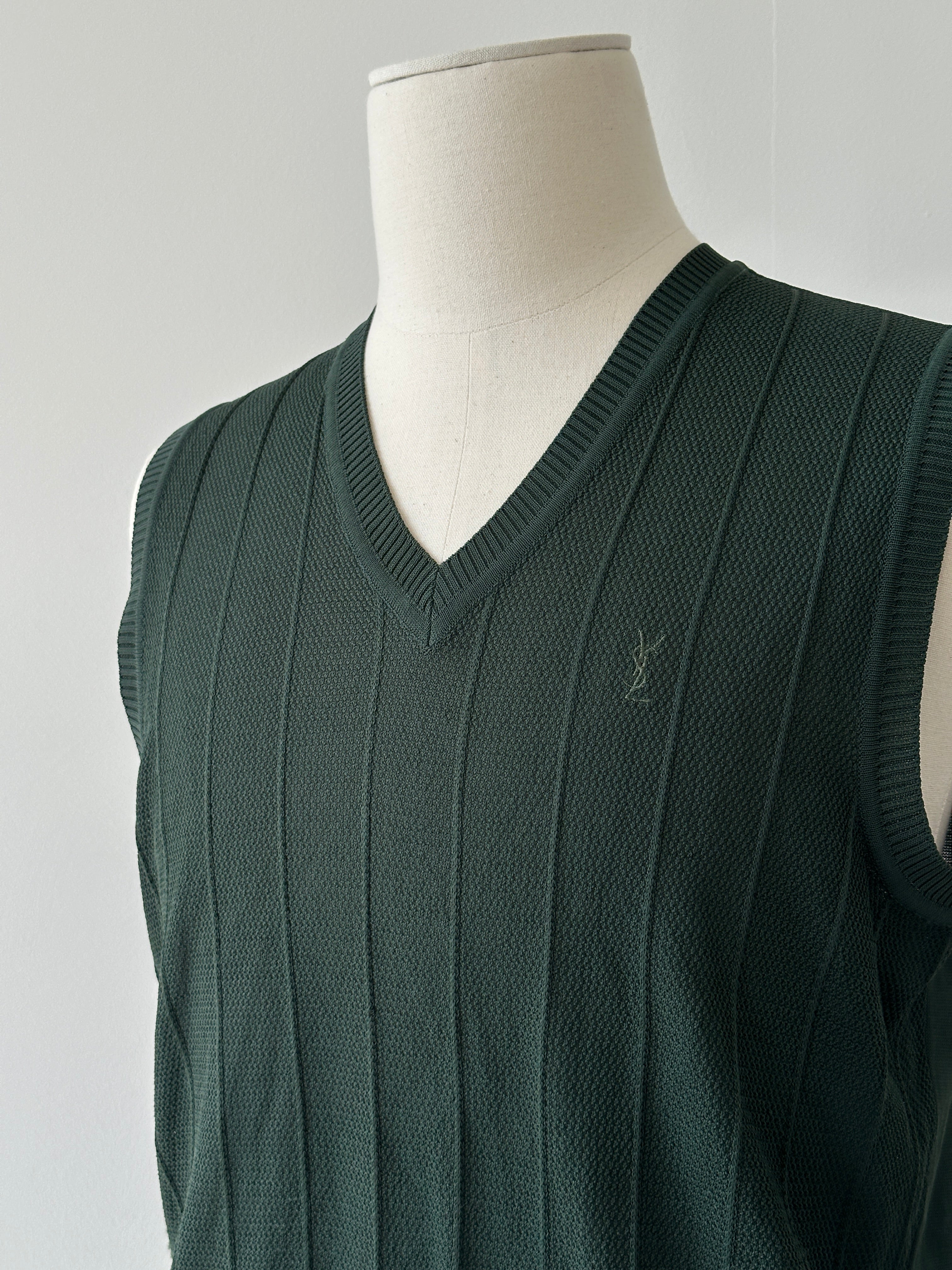 Yves Saint Laurent 2000s Sleeveless V Neck Jumper - S