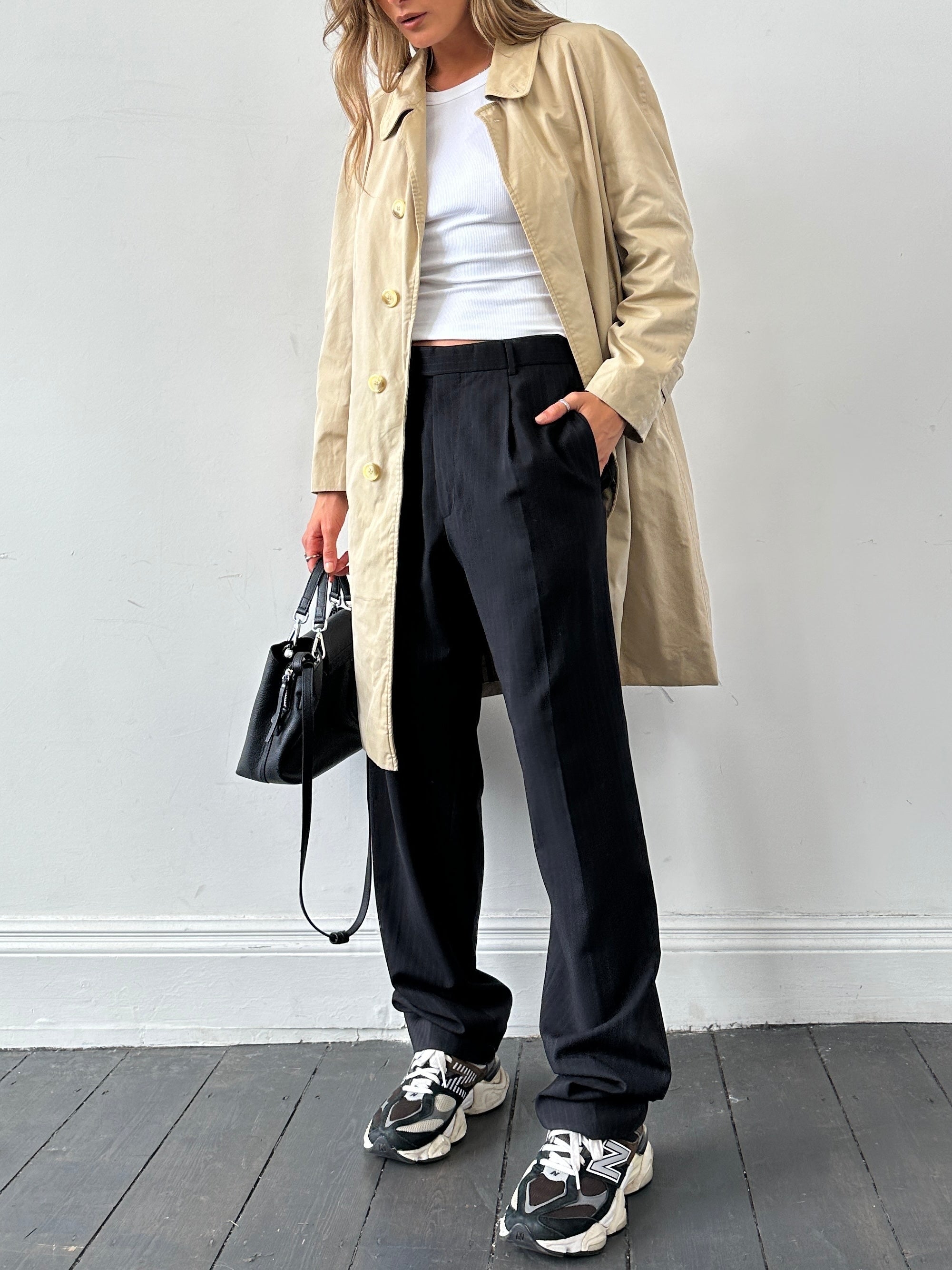 Burberry Nova Check Pure Cotton Trench Coat - S/M - SYLK