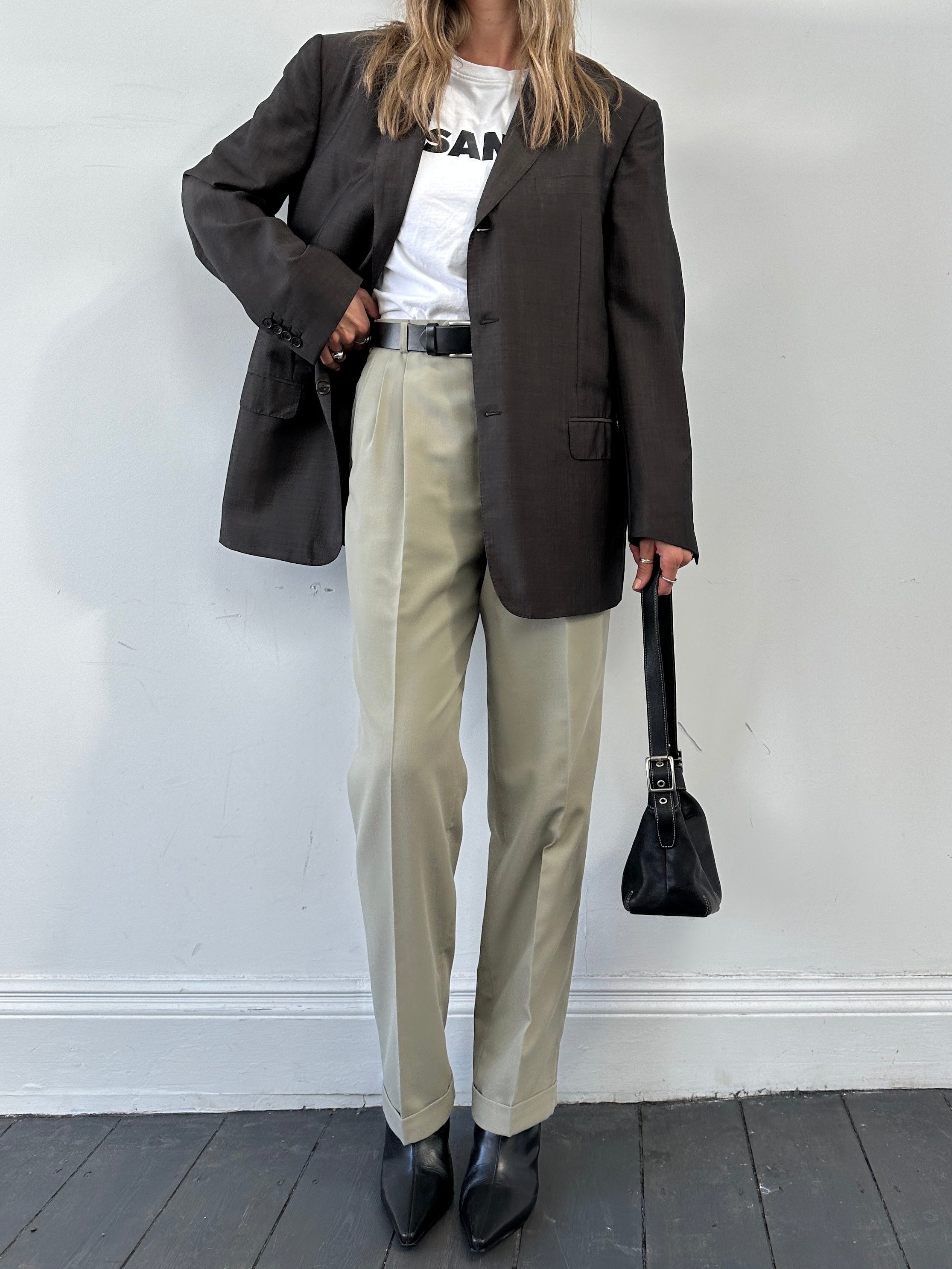 Valentino wool mohair single-breasted blazer in size 44/XL, tailored fit with classic lapel and sleek design.