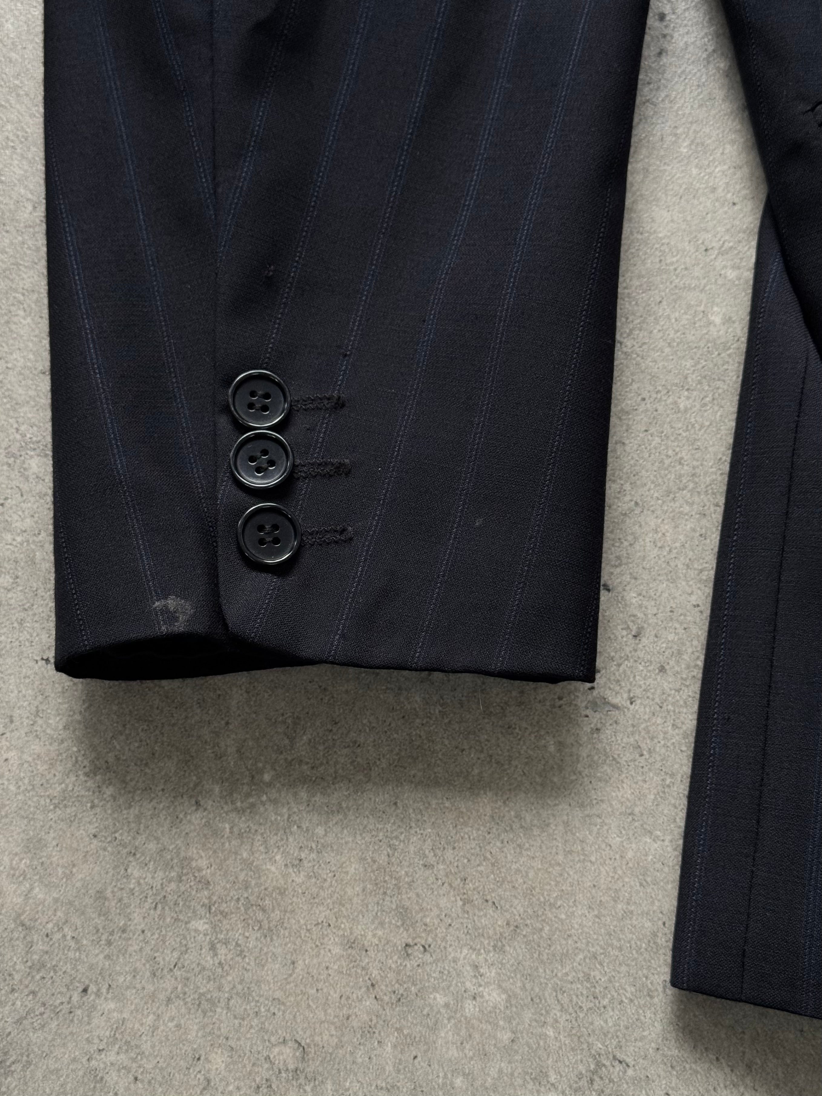 Balmain 1990s Wool Stripe Single Breasted Suit - 38R/W30 - SYLK