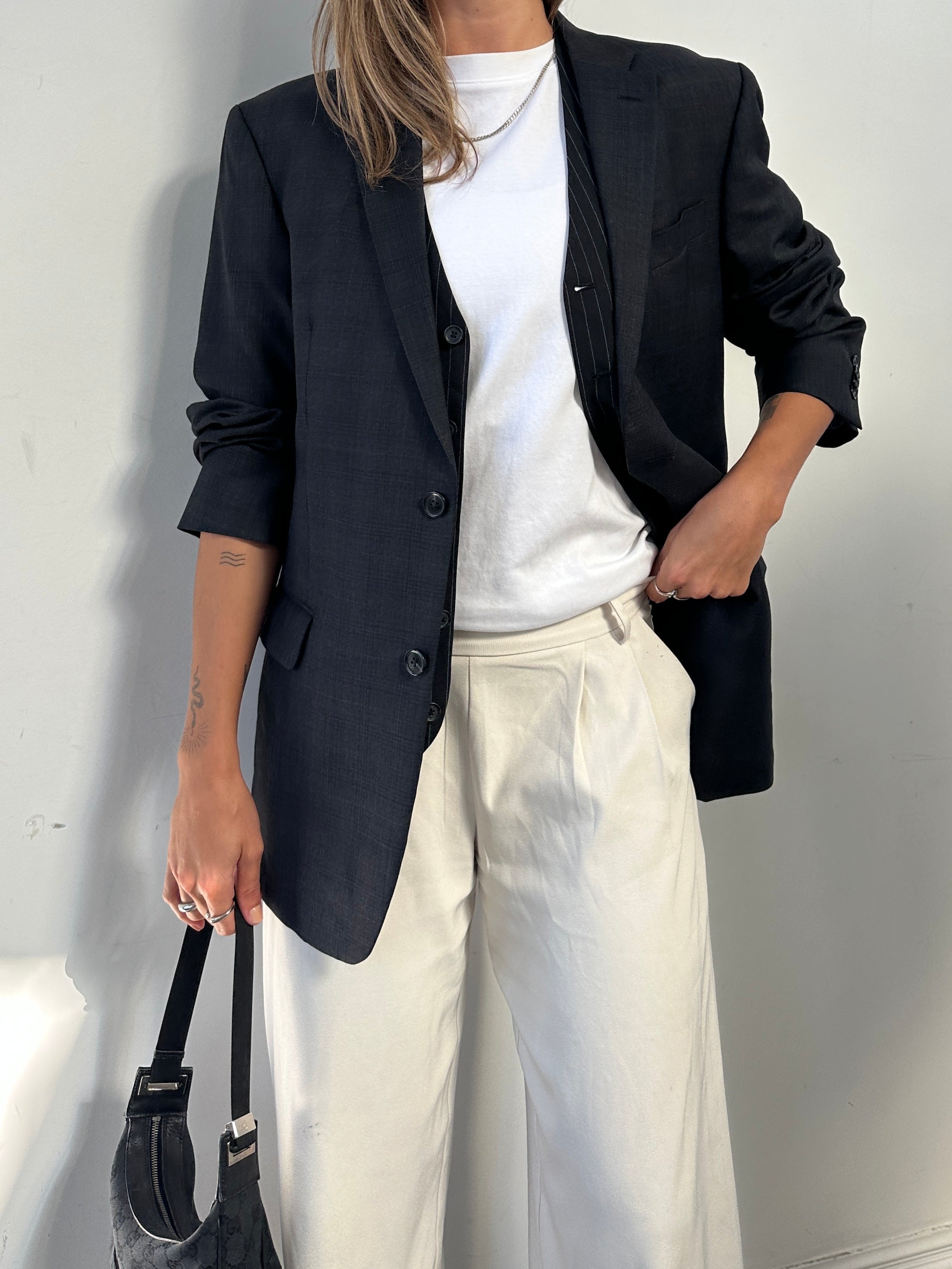 Tommy Hilfiger Wool Check Blazer - M - SYLK