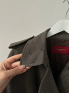 Burberry Wool Double Breasted Belted Trench Coat - M - SYLK