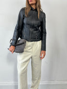 Vintage Fitted Leather Jacket - S - SYLK