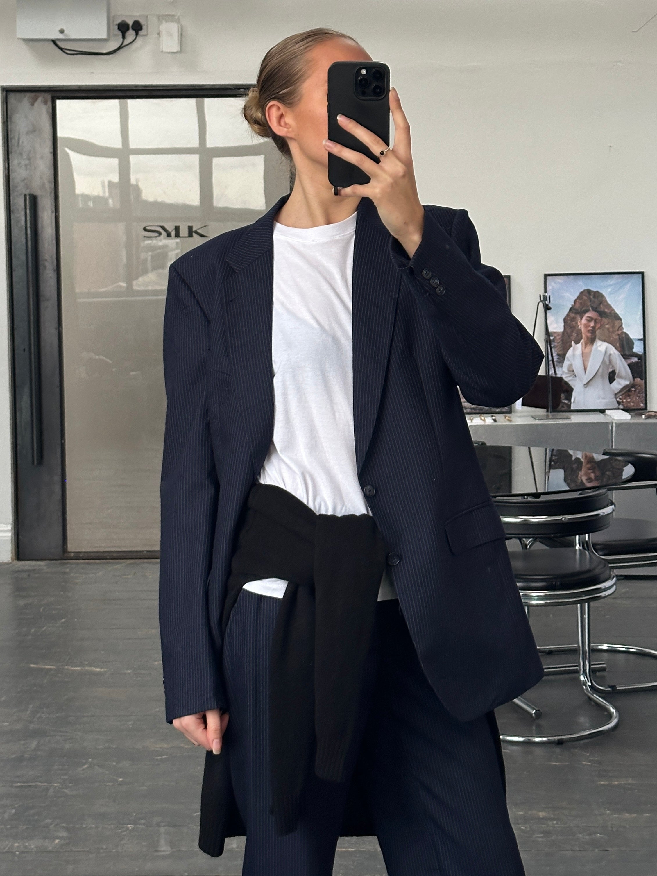 Vintage 1990s Pinstripe Pure Wool Suit - 40R/W28 - SYLK