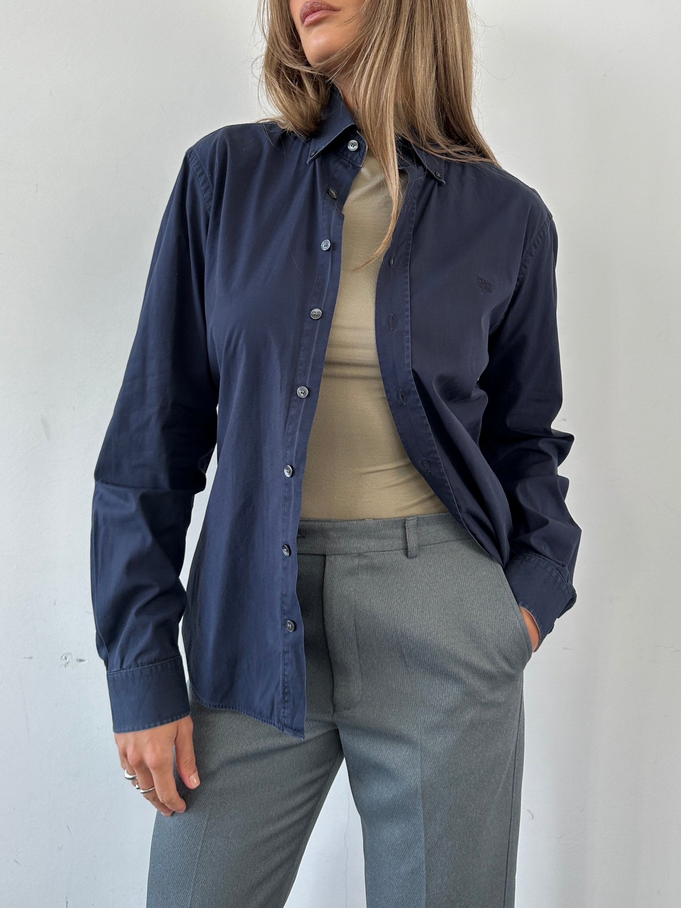 Burberry Cotton Logo Shirt - S/M - SYLK