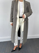 Giorgio Armani Virgin Wool Herringbone Coat - M - SYLK