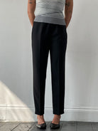 Max Mara Virgin Wool Mohair Minimal Lightweight Tapered Trousers - W26 - SYLK