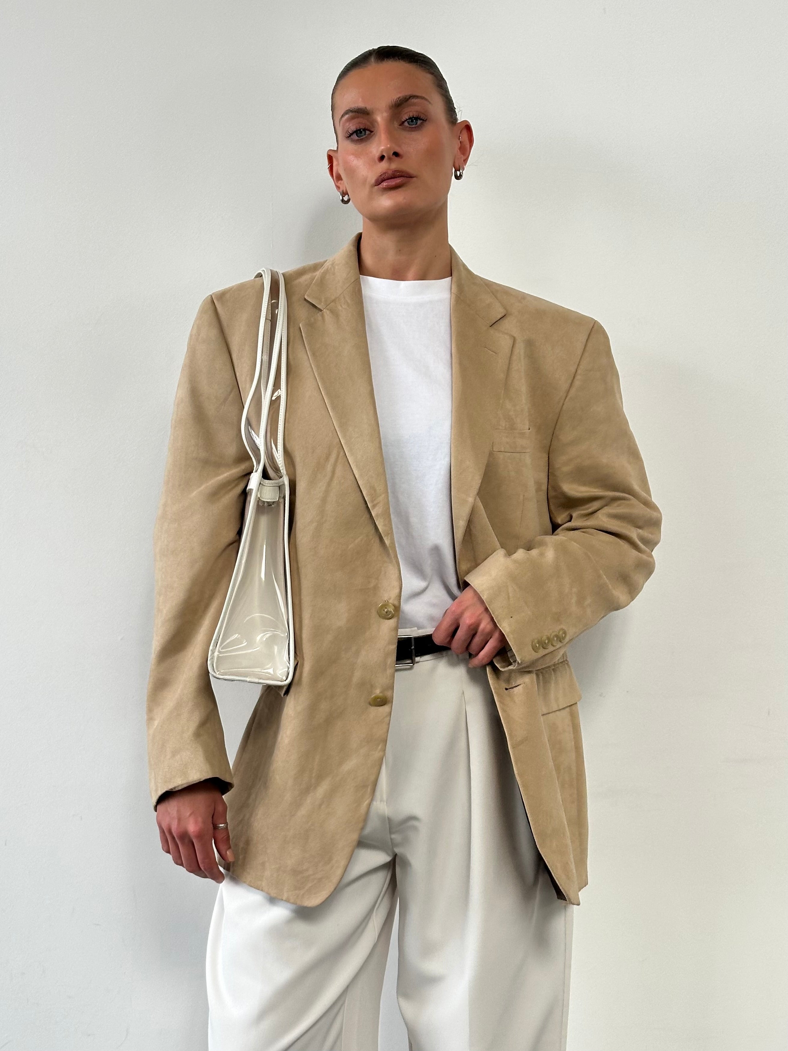 Ralph Lauren Faux Suede Single Breasted Blazer - 42R/XL - SYLK