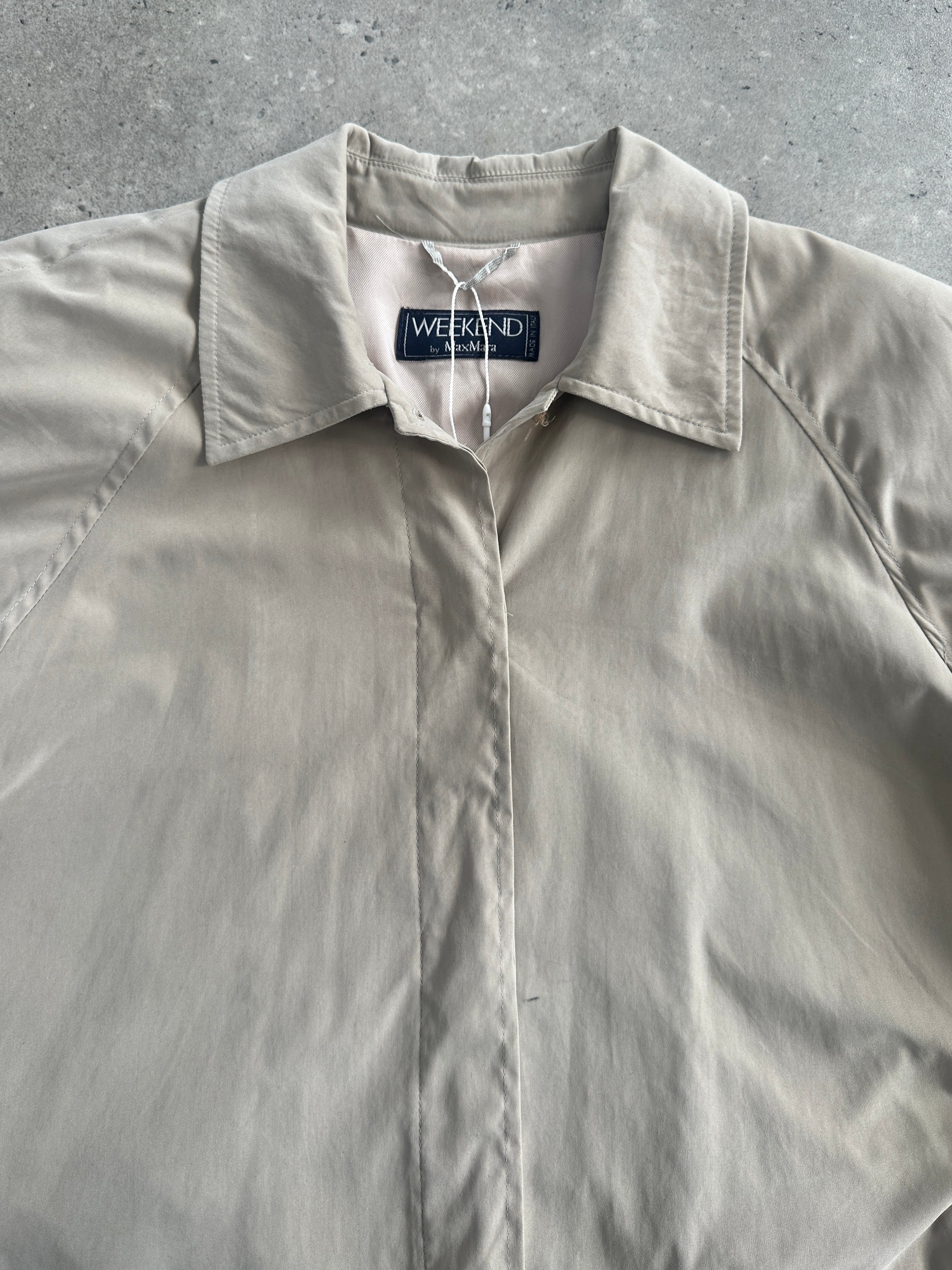 Max Mara Weekend Nylon A-line Trench Coat - L - SYLK