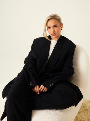 Gianni Versace Versus Wool Pinstripe Double Breasted Suit - 44L/W34 - SYLK