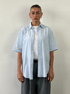 Yves Saint Laurent 00s Cotton Short Sleeve Logo Shirt - L - SYLK