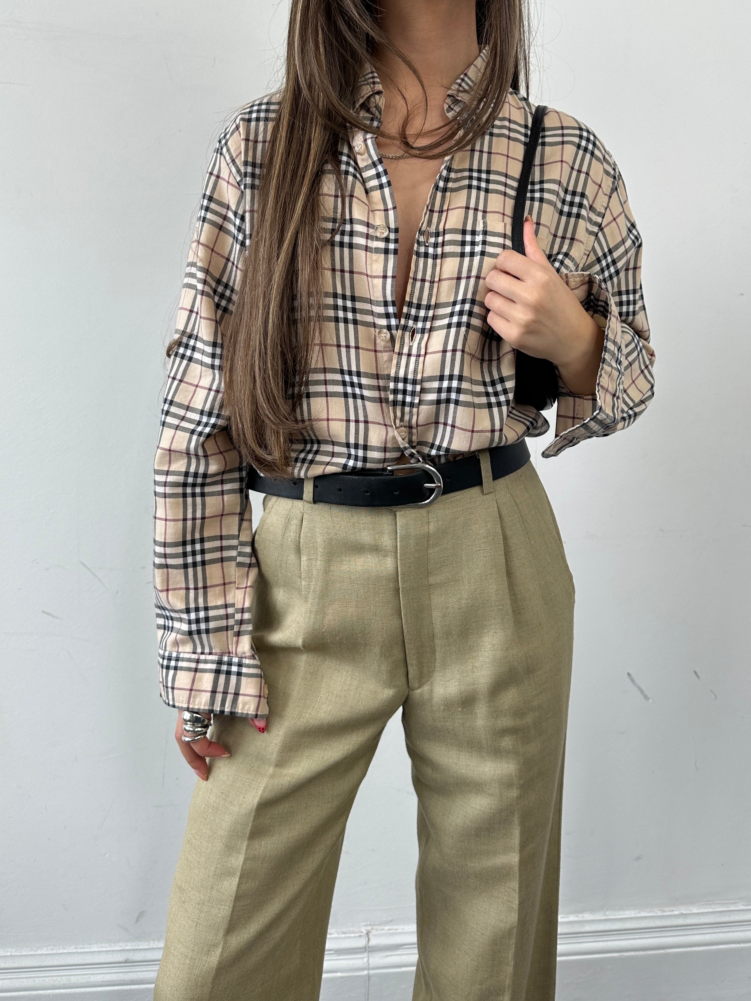 Burberry Nova Check Cotton Shirt - XS/S - SYLK