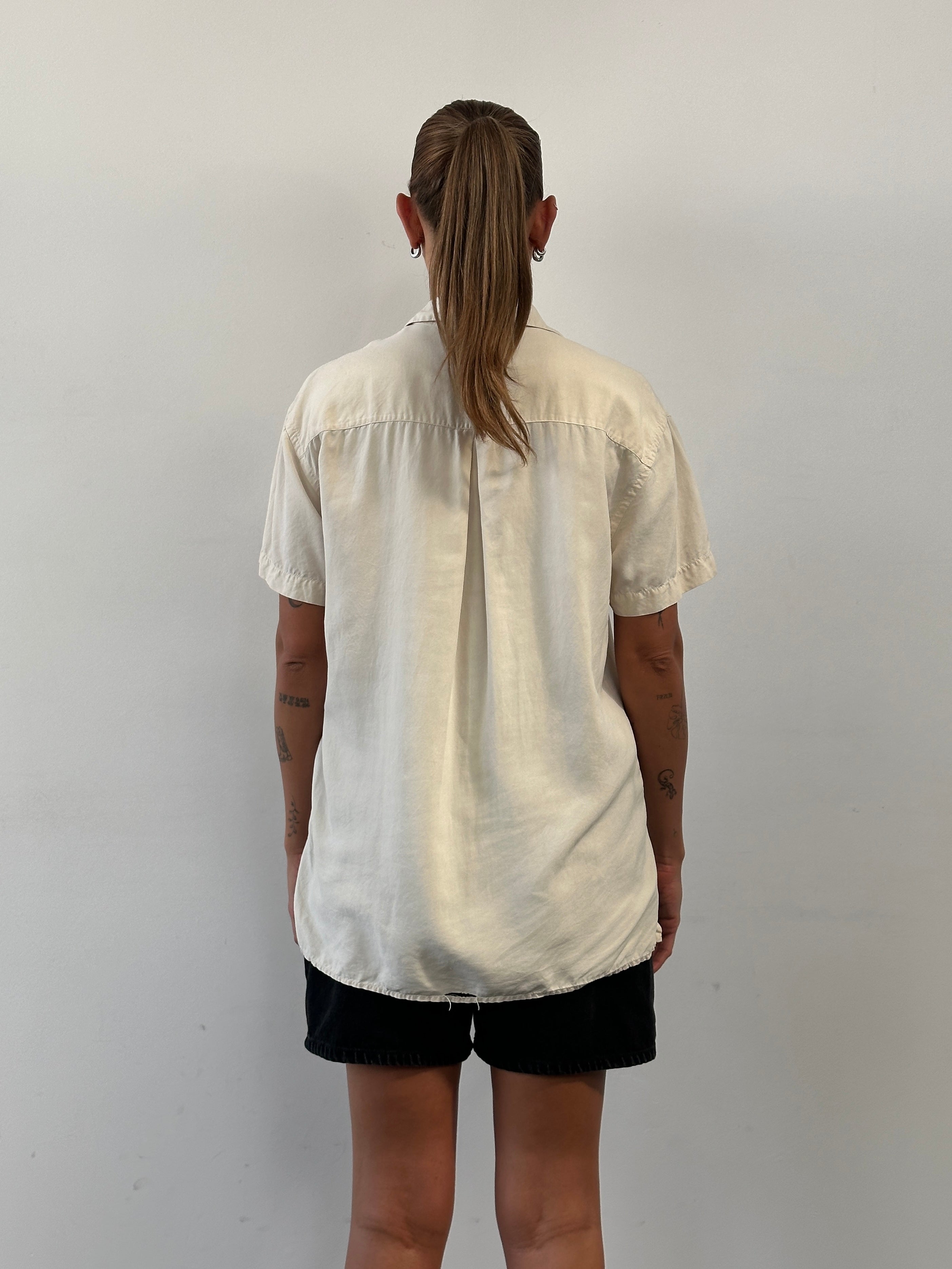 Ralph Lauren Pure Silk Short Sleeve Logo Polo Top - M - SYLK